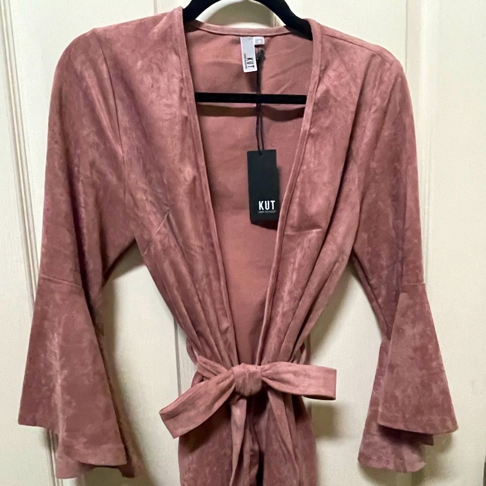 NWT - KUT From the Cloth Katina faux sued coat.